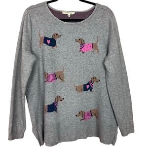 Astrologie Sweater Womens Gray Dachshund Dog Viral Tiktok Sweater Size XL